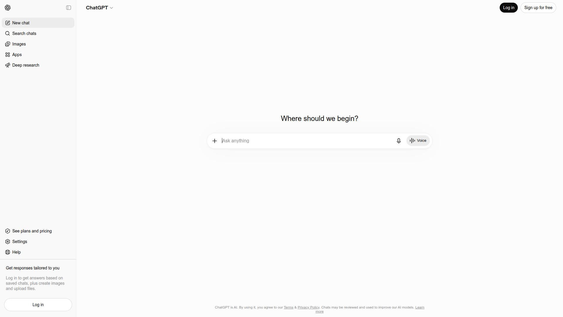 ChatGPT website